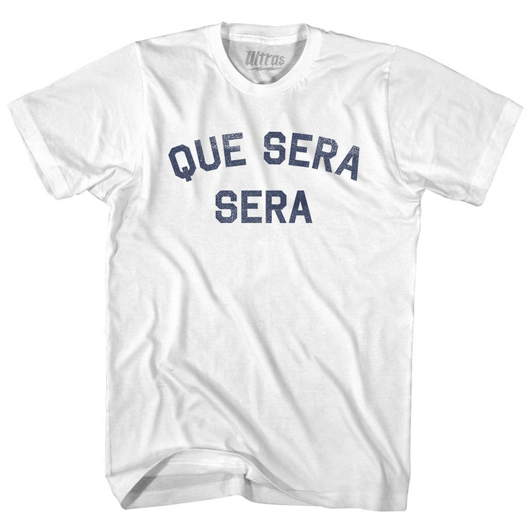 Que Sera Sera Womens Cotton Junior Cut T-Shirt - White