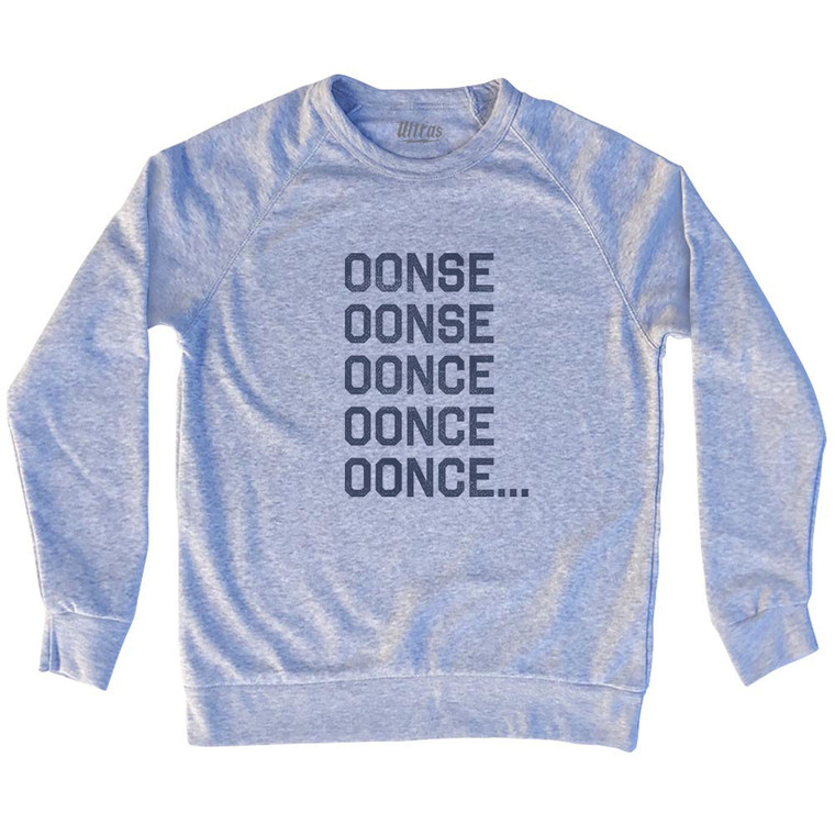 Oonse Oonse Oonce Oonce Oonce Adult Tri-Blend Sweatshirt - Grey Heather