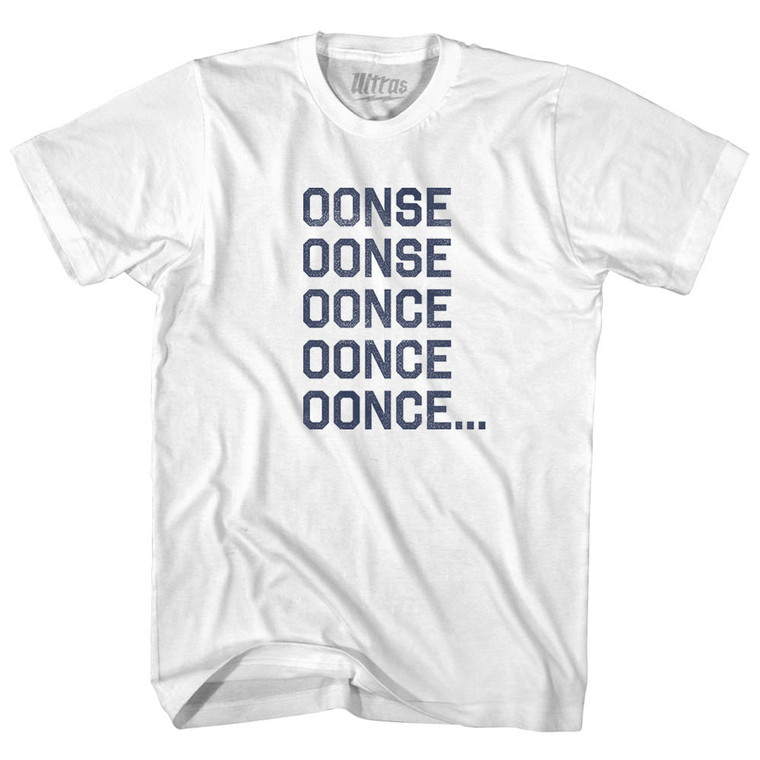 Oonse Oonse Oonce Oonce Oonce Adult Cotton T-shirt - White