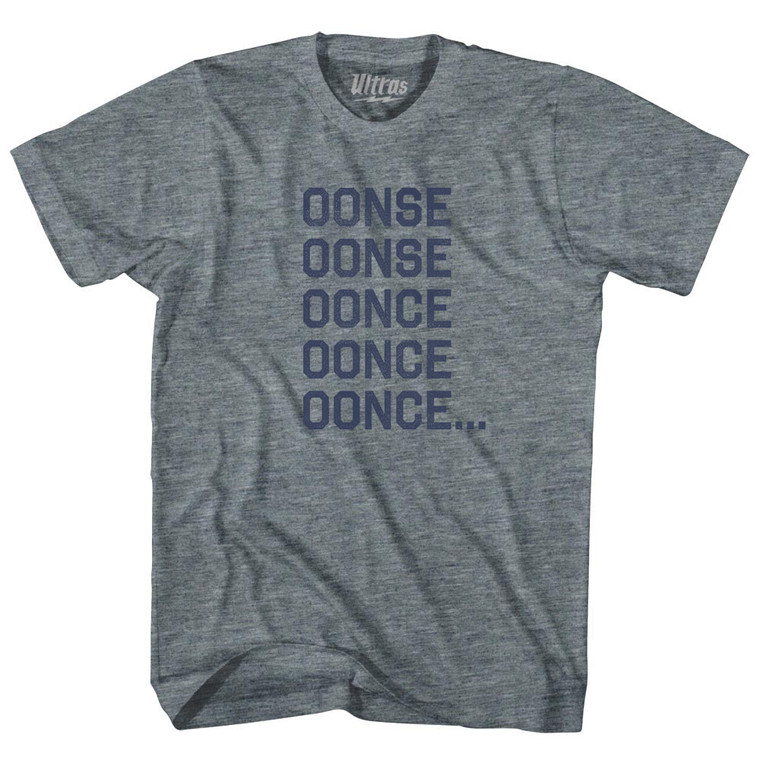 Oonse Oonse Oonce Oonce Oonce Youth Tri-Blend T-shirt - Athletic Grey