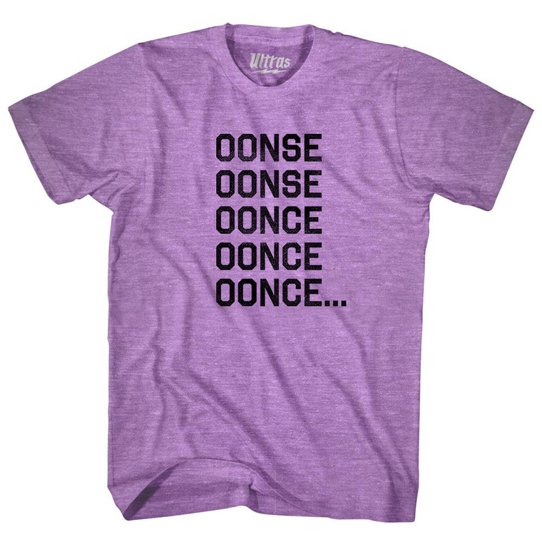 Oonse Oonse Oonce Oonce Oonce Adult Tri-Blend T-shirt - Athletic Purple