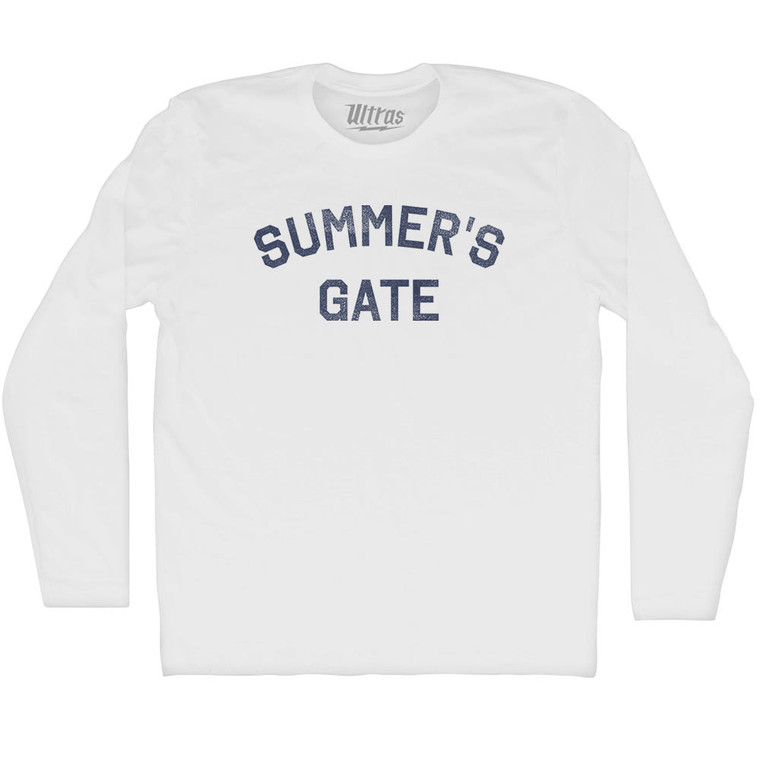 Summer's Gate Adult Cotton Long Sleeve T-shirt - White
