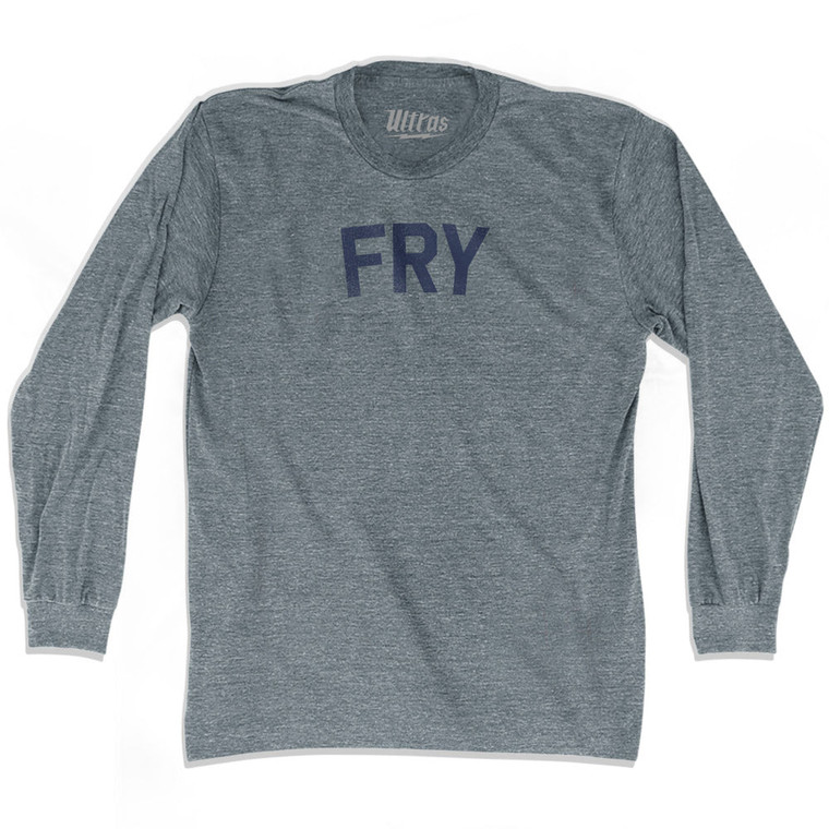 FRY Adult Tri-Blend Long Sleeve T-shirt - Athletic Grey