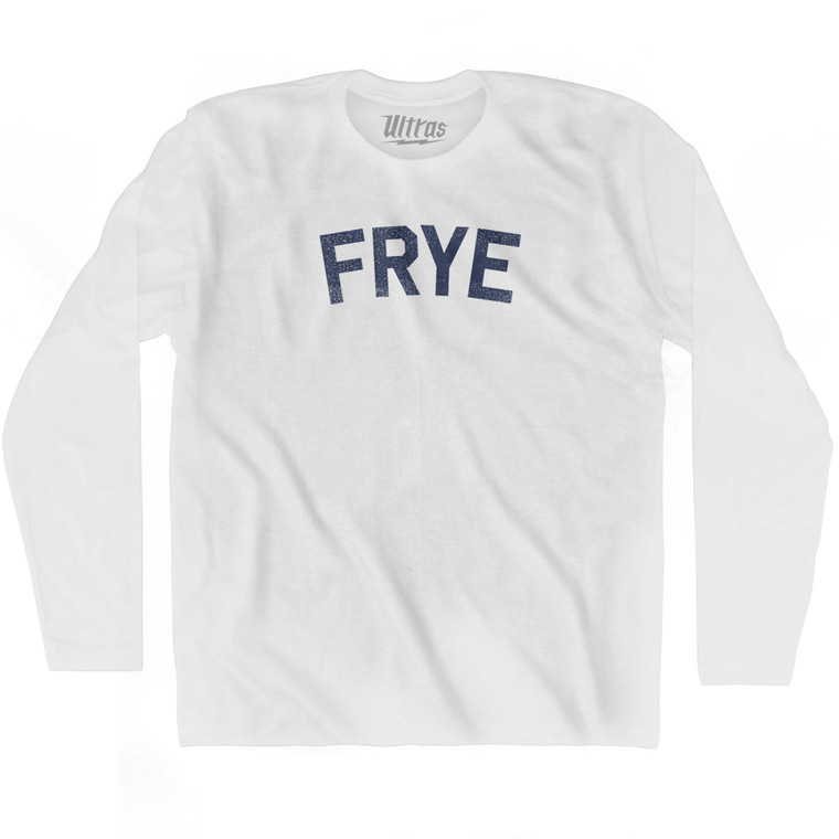 FRYE Adult Cotton Long Sleeve T-shirt - White