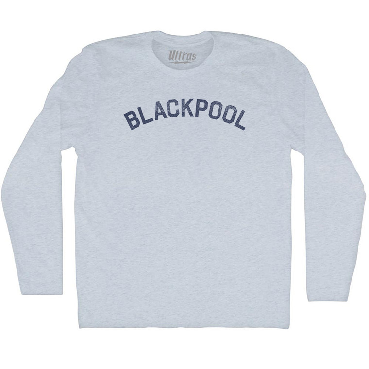 Blackpool Adult Tri-Blend Long Sleeve T-shirt - Athletic White