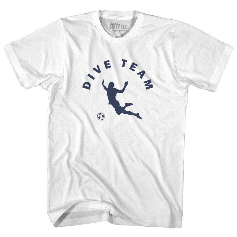 Dive Team Soccer Youth Cotton T-Shirt - White
