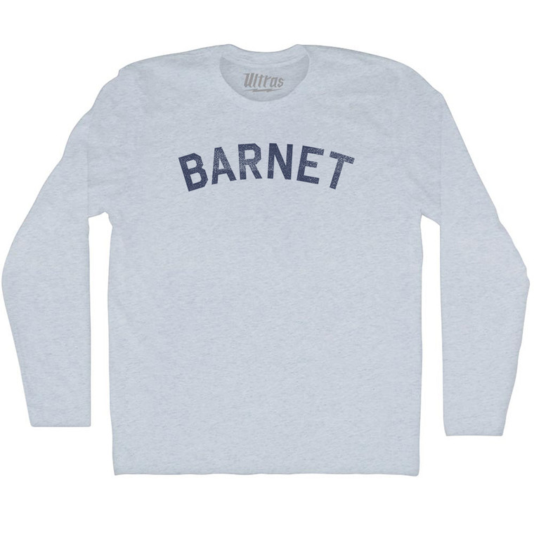 Barnet Adult Tri-Blend Long Sleeve T-shirt - Athletic White