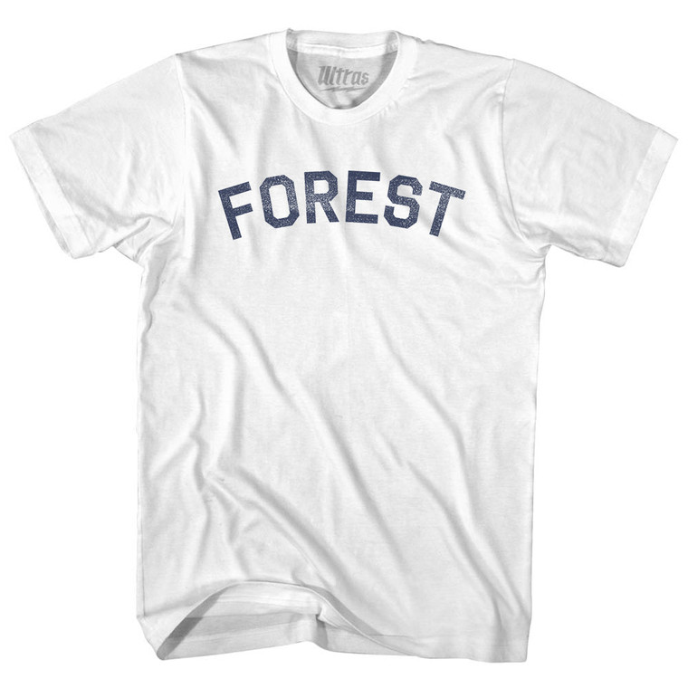 Forest Adult Cotton T-shirt - White