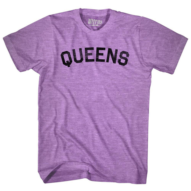 Queens Adult Tri-Blend T-shirt - Athletic Purple