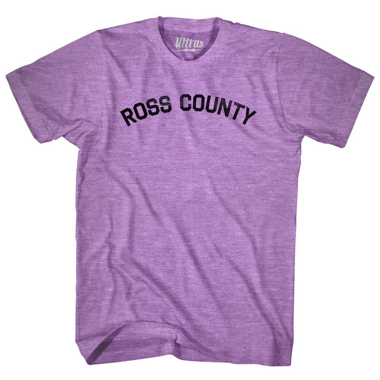 Ross County Adult Tri-Blend T-shirt - Athletic Purple
