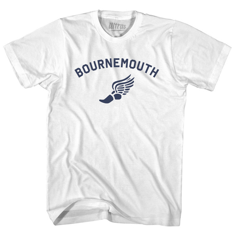 Bournemouth Running Track Winged Foot-Adult Cotton T-shirt - White