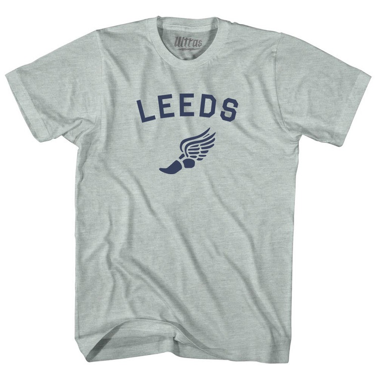 Leeds Running Track Winged Foot-Adult Tri-Blend T-shirt - Athletic Cool Grey