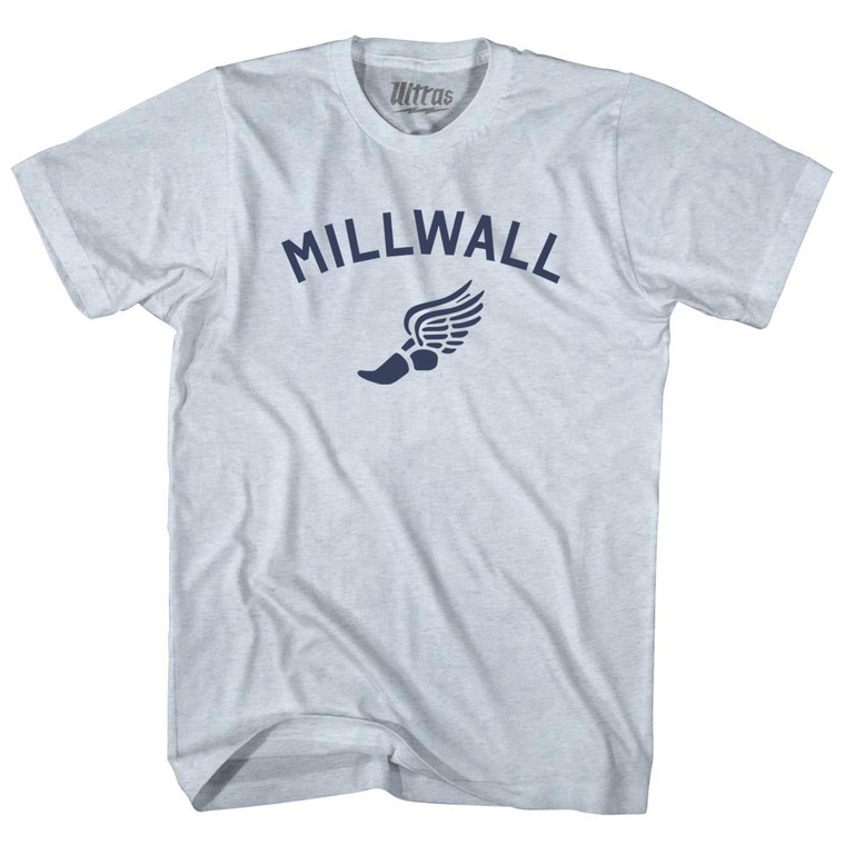 Millwall Running Track Winged Foot-Adult Tri-Blend T-shirt - Athletic White