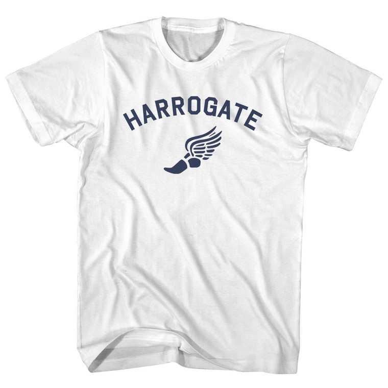 Harrogate Running Track Winged Foot Youth Cotton T-shirt - White