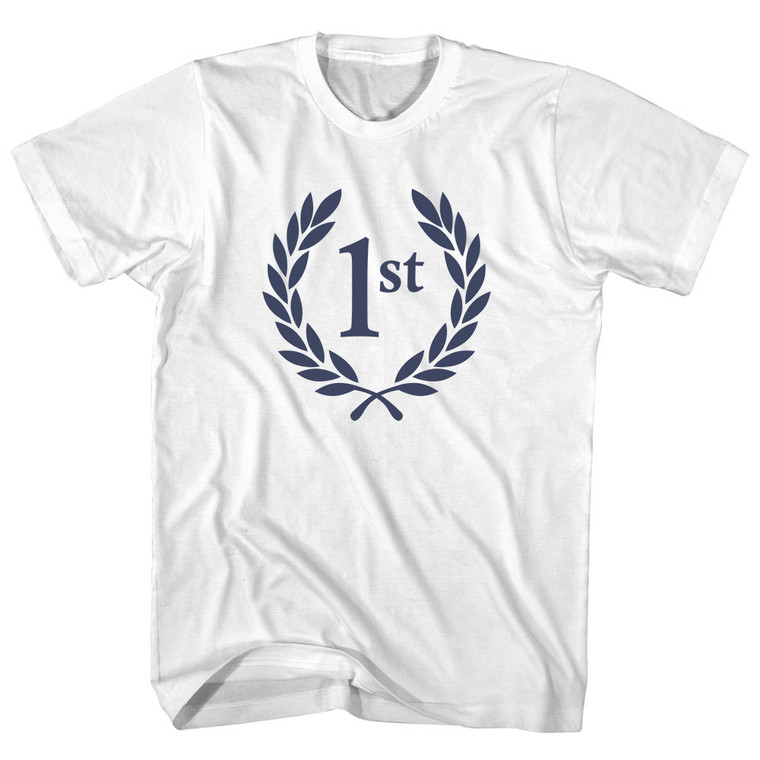 First Place Laurel Womens Cotton Junior Cut T-Shirt - White