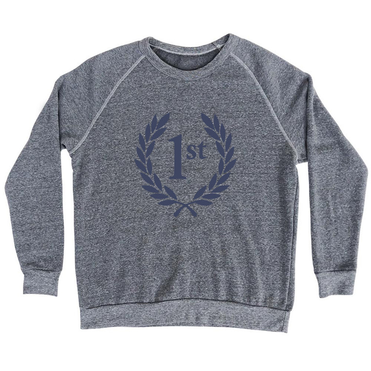 First Place Laurel Adult Tri-Blend Sweatshirt - Athletic Grey