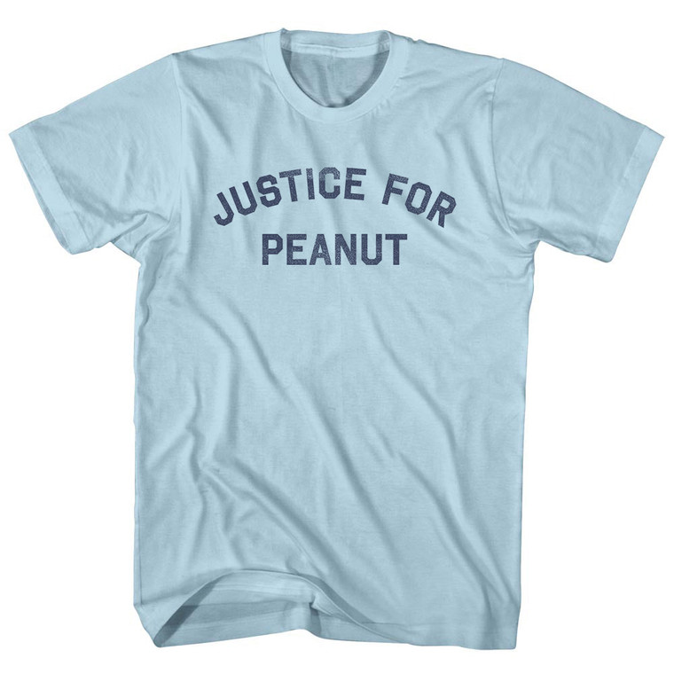 Justice For Peanut Adult Cotton T-shirt - Light Blue