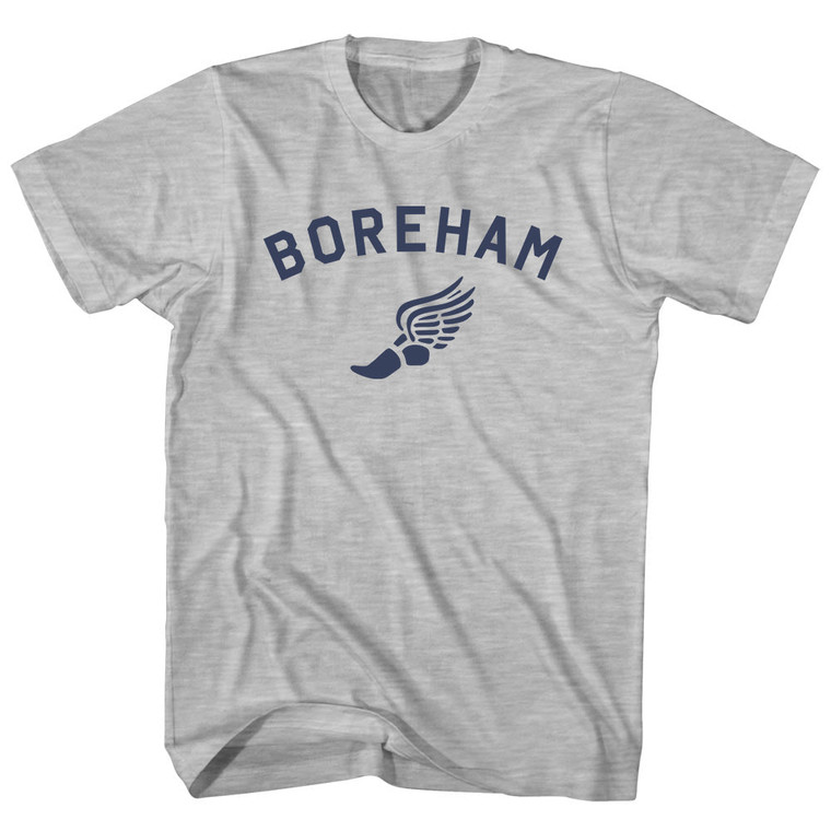 Boreham Running Track Winged Foot Youth Cotton T-shirt - Grey Heather