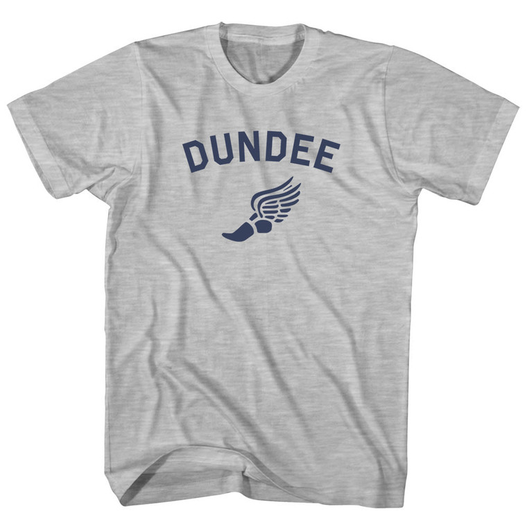 Dundee Running Track Winged Foot Youth Cotton T-shirt - Grey Heather