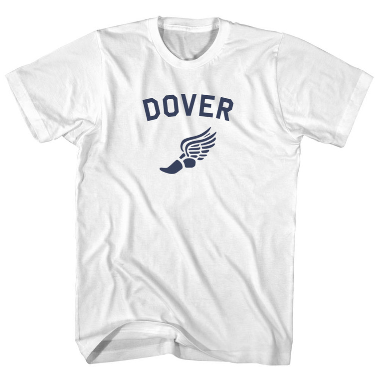 Dover Running Track Winged Foot Adult Cotton T-shirt - White