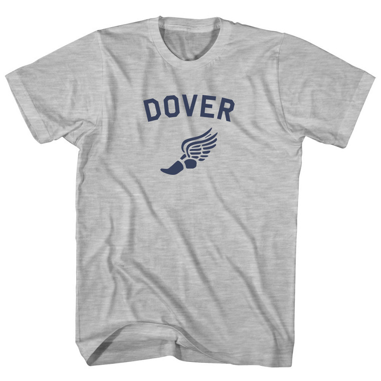 Dover Running Track Winged Foot Womens Cotton Junior Cut T-Shirt - Grey Heather