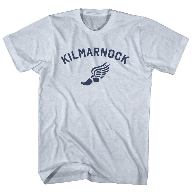 Kilmarnock Running Track Winged Foot Adult Tri-Blend T-shirt - Athletic White