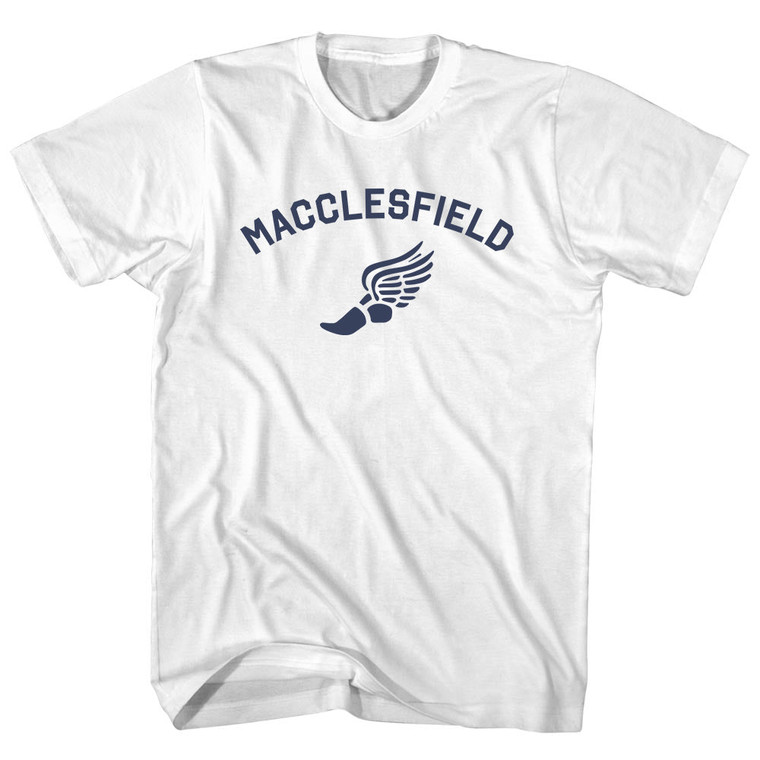 Macclesfield Running Track Winged Foot Youth Cotton T-shirt - White