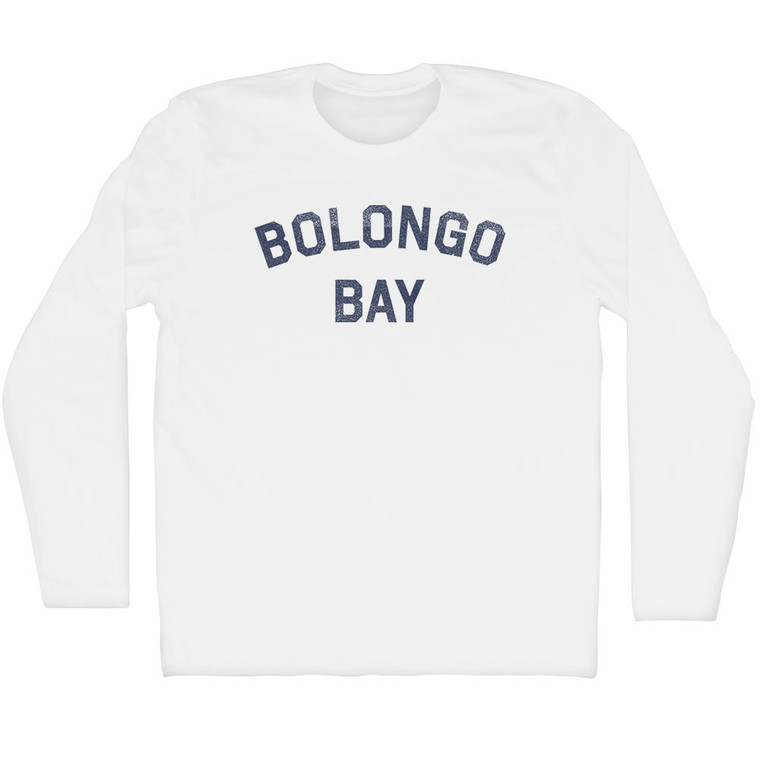 Bolongo Bay Adult Cotton Long Sleeve T-shirt - White