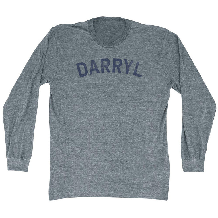 Darryl Adult Tri-Blend Long Sleeve T-shirt - Athletic Grey
