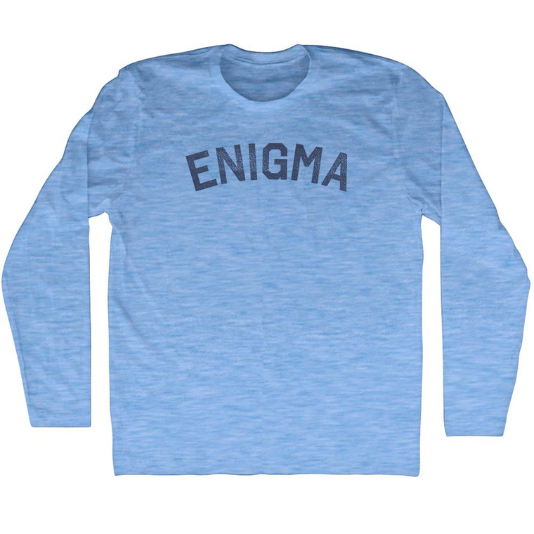Enigma Adult Tri-Blend Long Sleeve T-shirt - Athletic Blue
