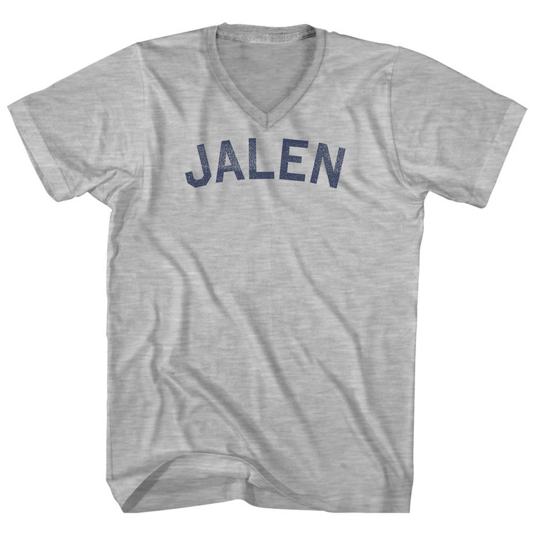 Jalen Adult Cotton V-neck T-shirt - Grey Heather