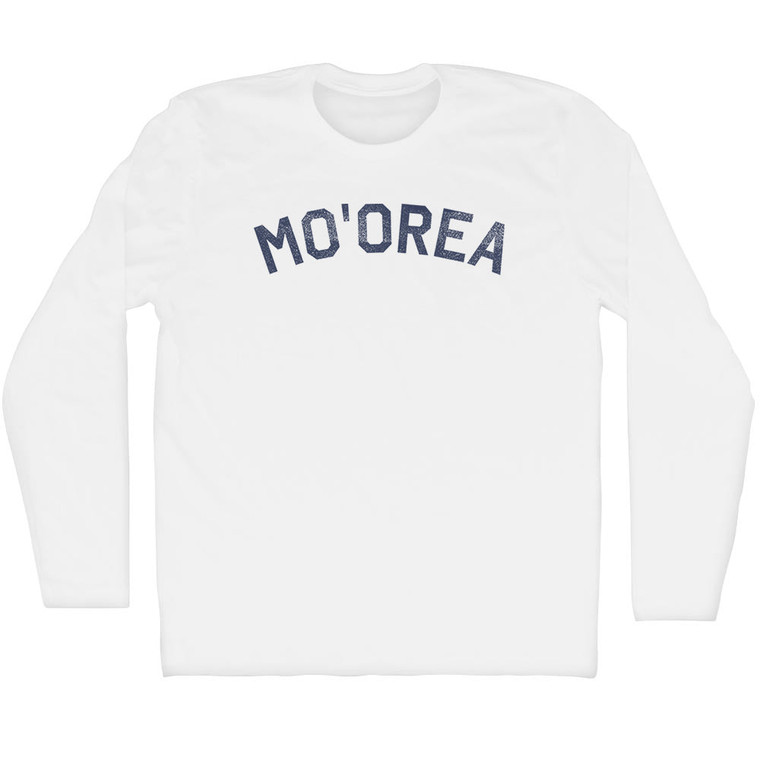 Mo'Orea Adult Cotton Long Sleeve T-shirt - White