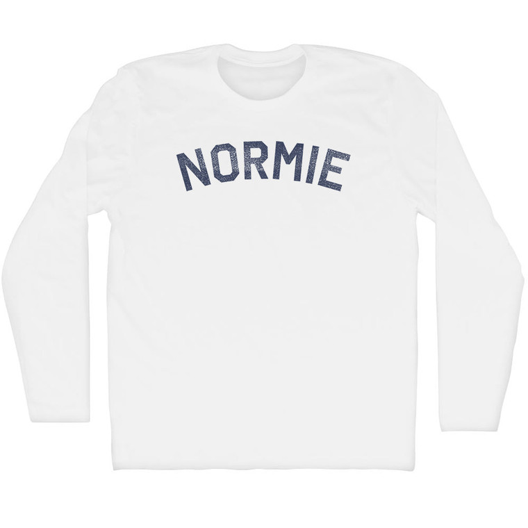 Normie Adult Cotton Long Sleeve T-shirt - White