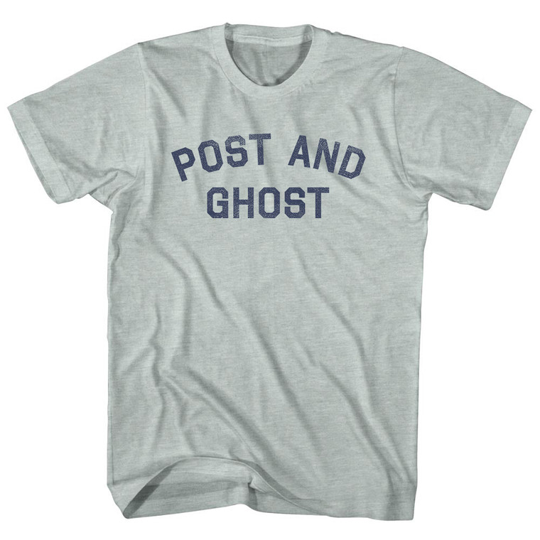 Post And Ghost Adult Tri-Blend T-shirt - Athletic Cool Grey
