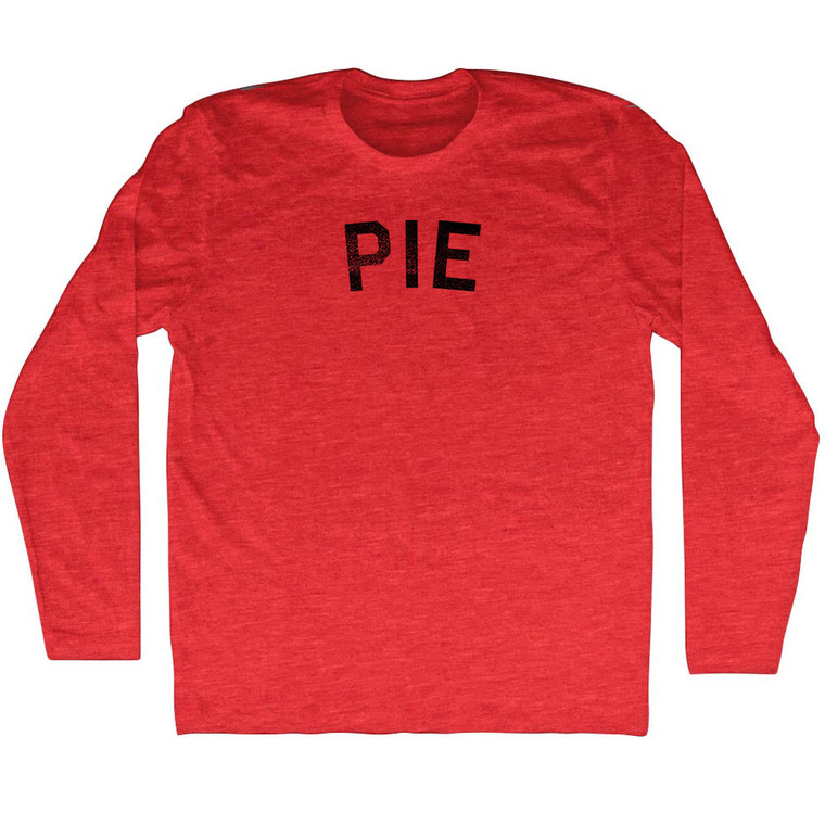 Pie Adult Tri-Blend Long Sleeve T-shirt - Athletic Red