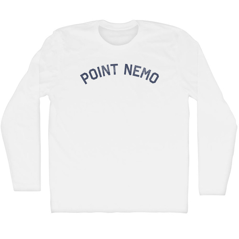 Point Nemo Adult Cotton Long Sleeve T-shirt - White