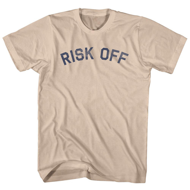 Risk Off Adult Cotton T-shirt - Creme