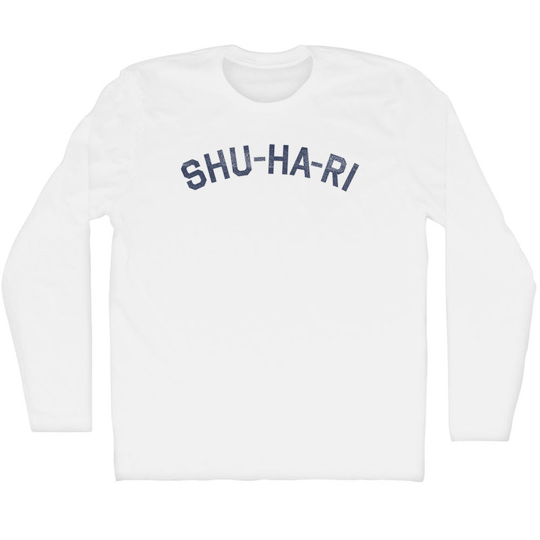 Shu-Ha-Ri Adult Cotton Long Sleeve T-shirt - White