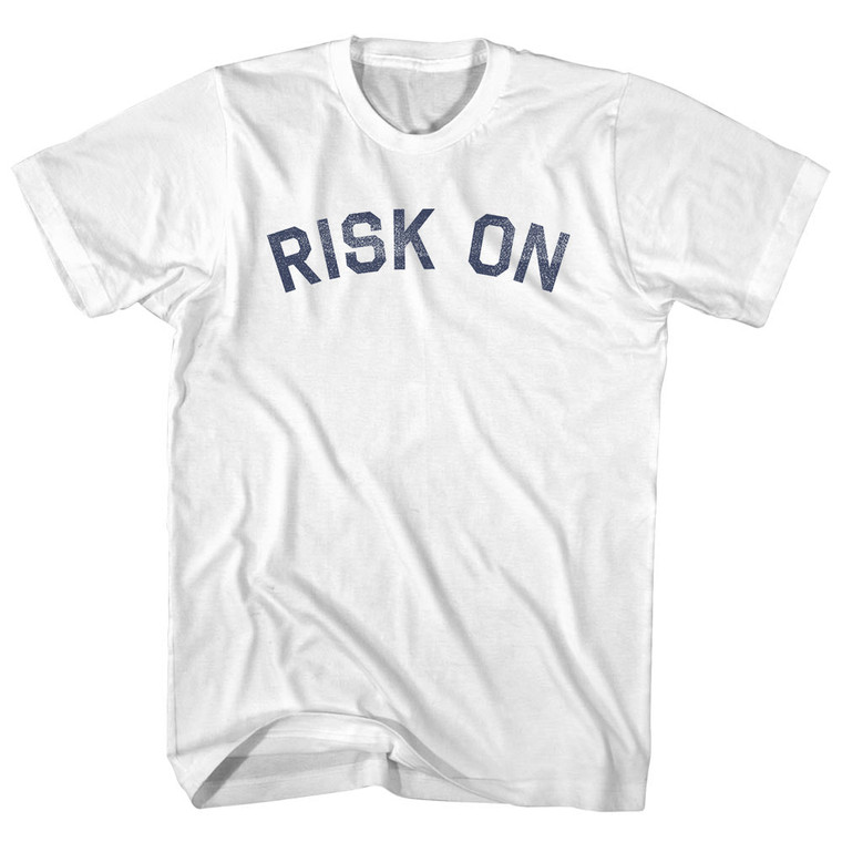Risk On Womens Cotton Junior Cut T-Shirt - White