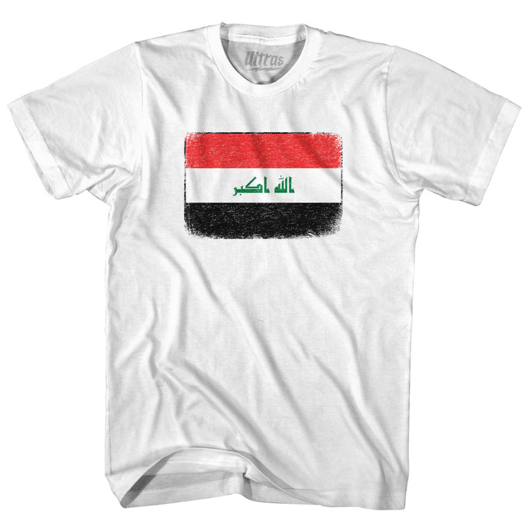 Iraq Country Flag Youth Cotton T-shirt - White