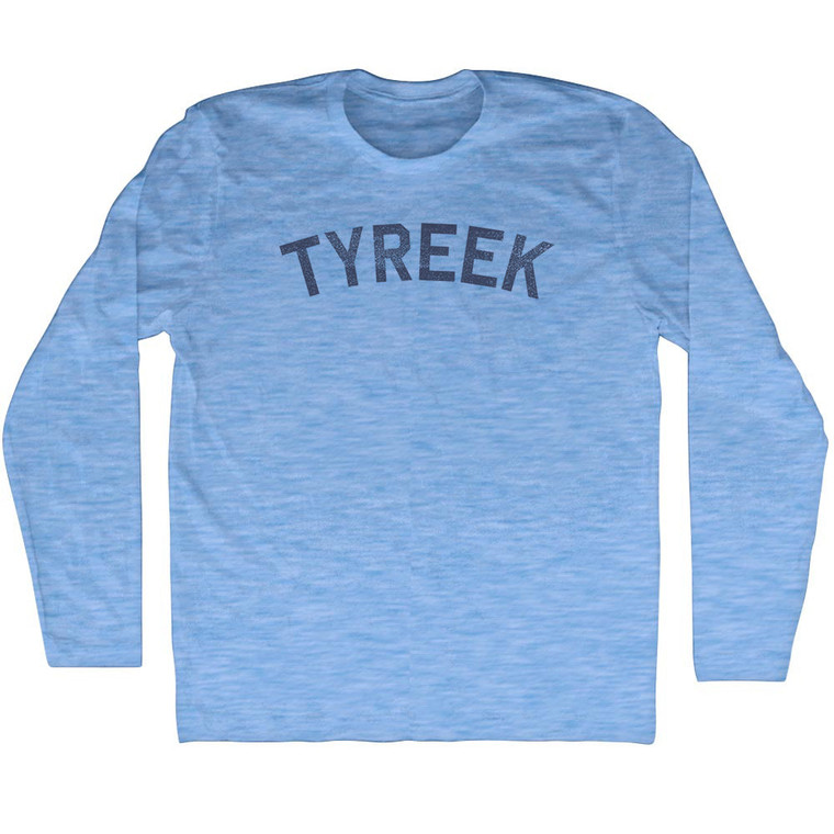 Tyreek Adult Tri-Blend Long Sleeve T-shirt - Athletic Blue
