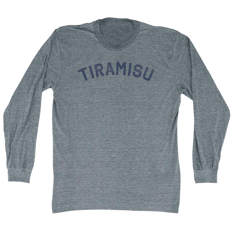 Tiramisu Adult Tri-Blend Long Sleeve T-shirt - Athletic Grey