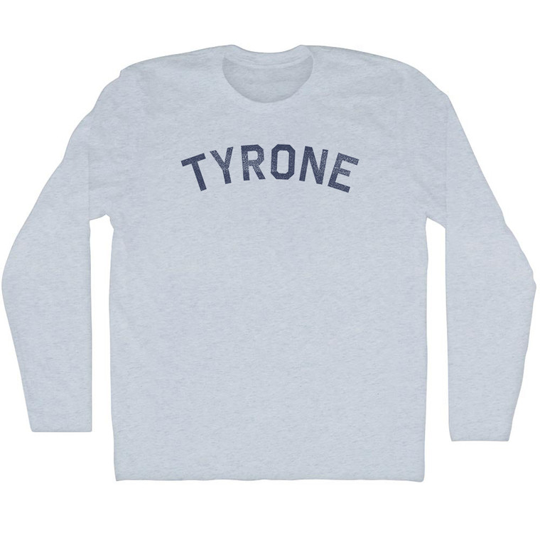 Tyrone Adult Tri-Blend Long Sleeve T-shirt - Athletic White