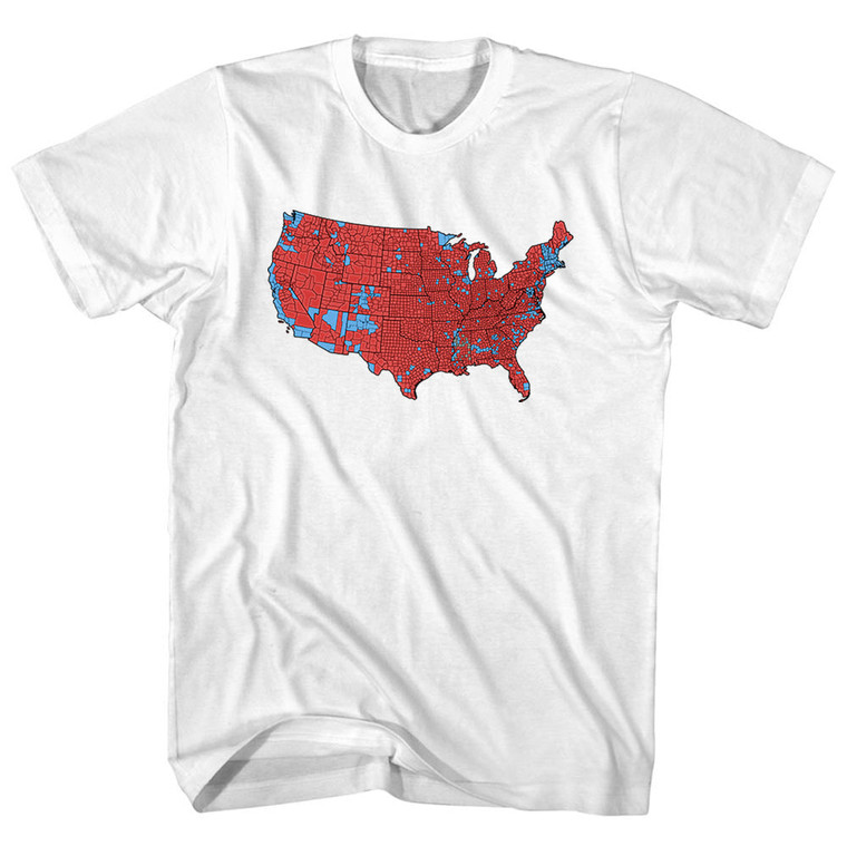 Election Map 2024 Womens Cotton Junior Cut T-Shirt - White