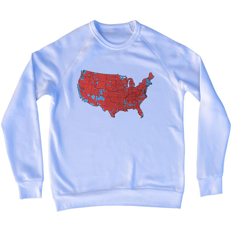 Election Map 2024 Adult Tri-Blend Sweatshirt - White