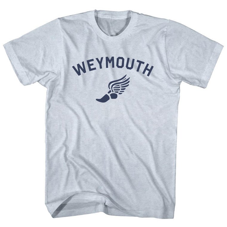 Weymouth Running Track Winged Foot Adult Tri-Blend T-shirt - Athletic White