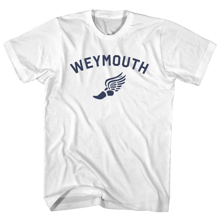 Weymouth Running Track Winged Foot Youth Cotton T-shirt - White