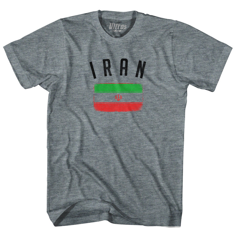 Iran Country Flag Heritage Youth Tri-Blend T-shirt - Athletic Grey