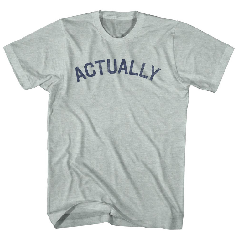 Actually Adult Tri-Blend T-shirt - Athletic Cool Grey