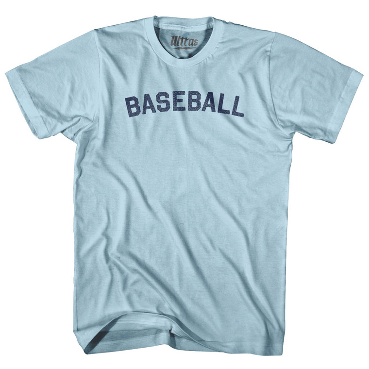 Baseball Adult Cotton T-shirt - Light Blue